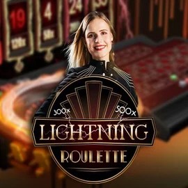 Lightning Roulette online game logo by Evolution on wolfscasino.at